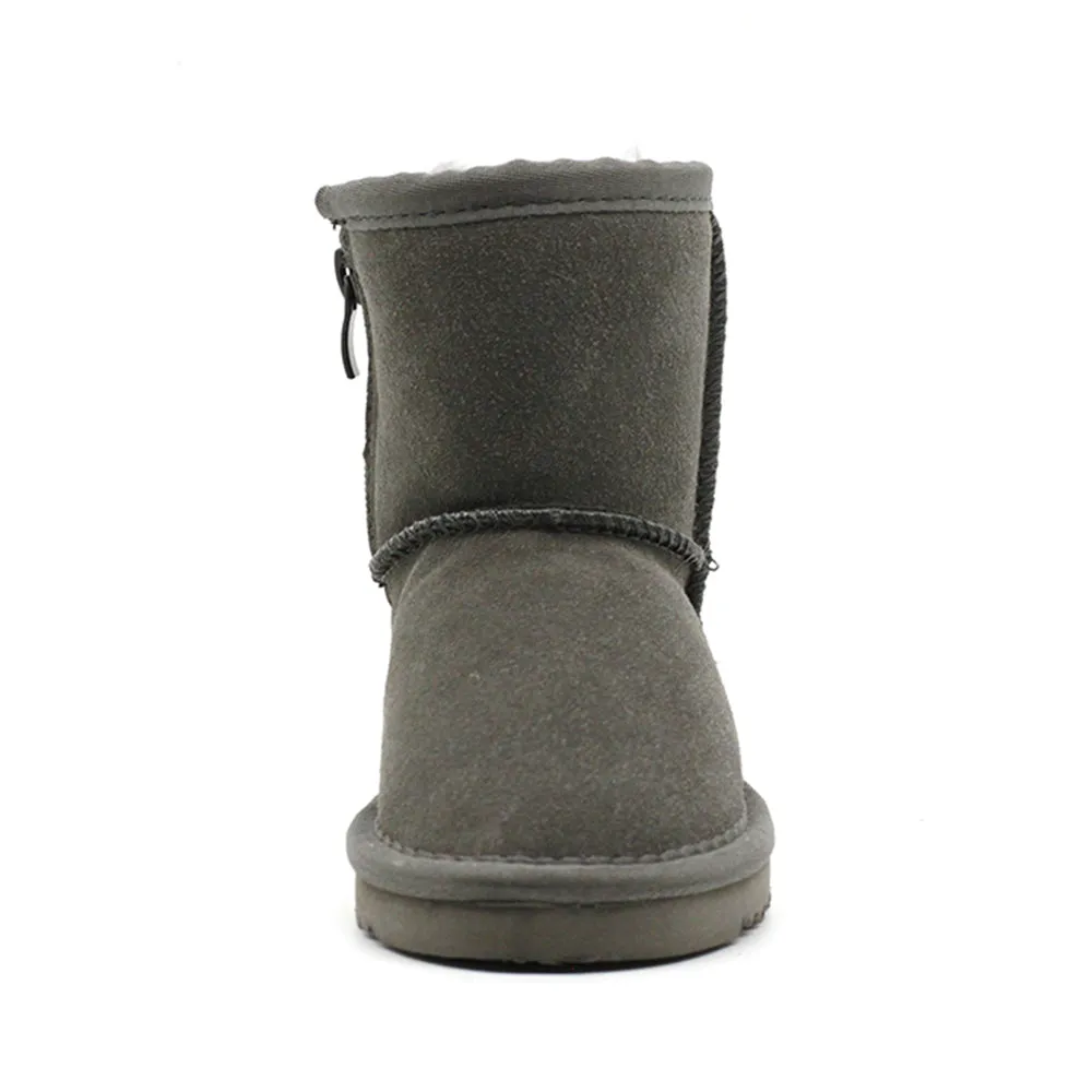 WARATAH UGG® Water Resistant Kids Short Zip Up Boot - Grey