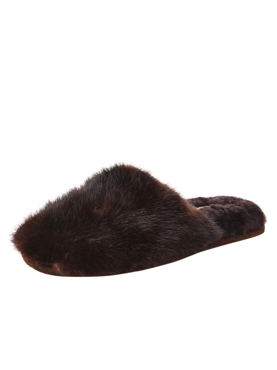 Whistler Genuine Mink Slipper