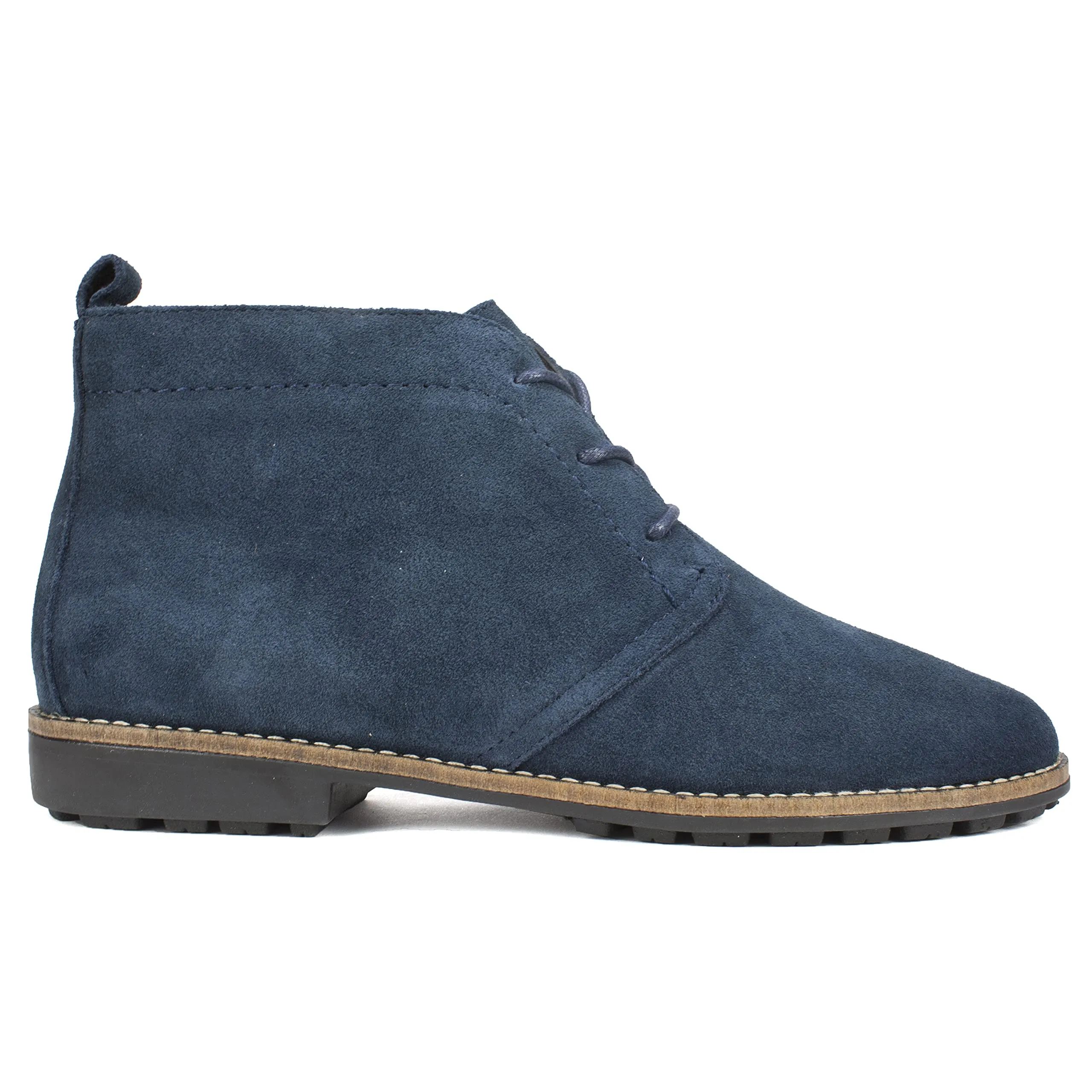 WHITE MOUNTAIN Shoes Auburn Women's Boot, Navy/Suede, 9 M