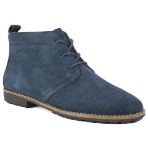 WHITE MOUNTAIN Shoes Auburn Women's Boot, Navy/Suede, 9 M
