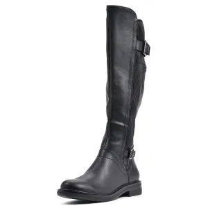 WHITE MOUNTAIN Shoes Meditate Women's Tall Riding Boot, Black/Smooth, 6.5 M