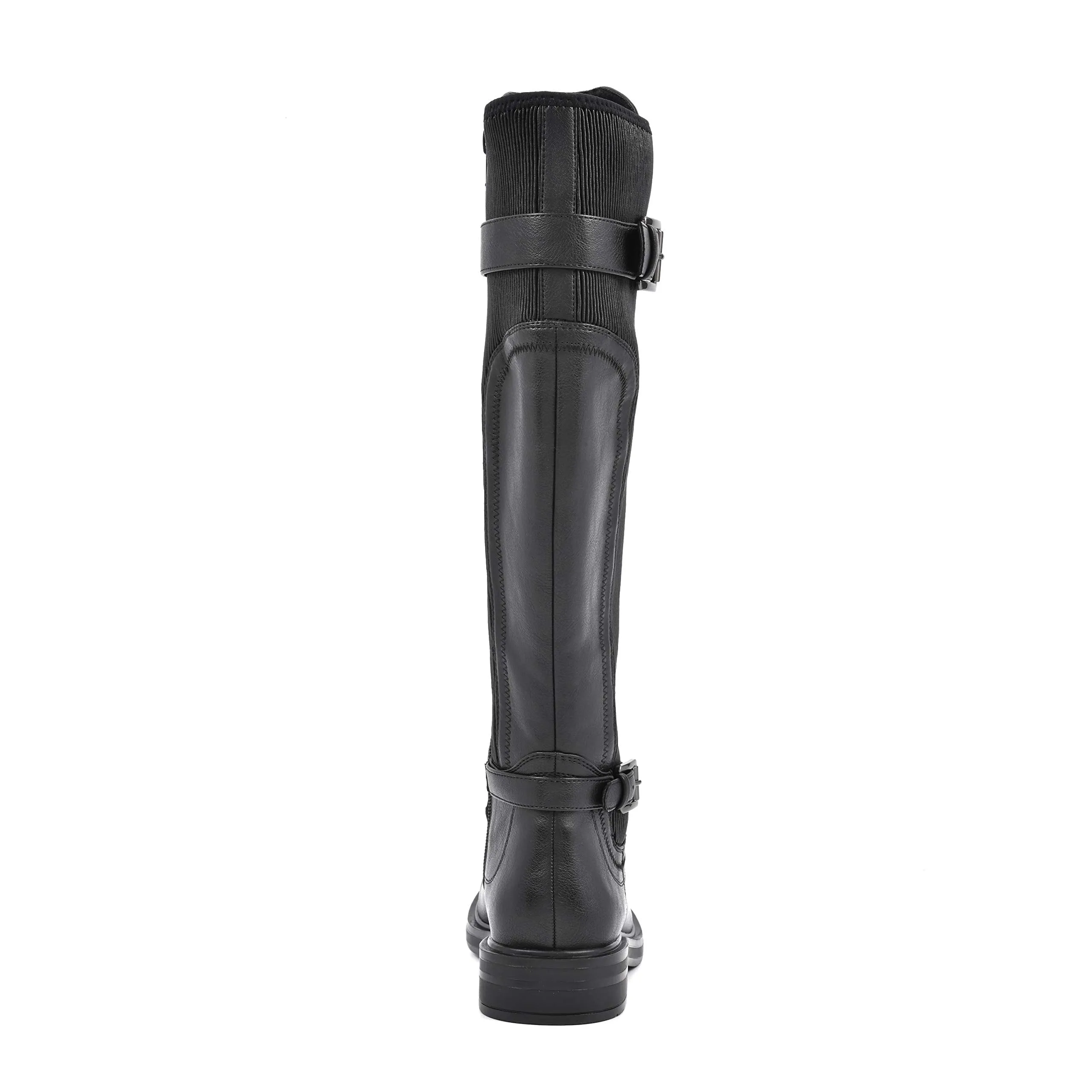 WHITE MOUNTAIN Shoes Meditate Women's Tall Riding Boot, Black/Smooth, 6.5 M