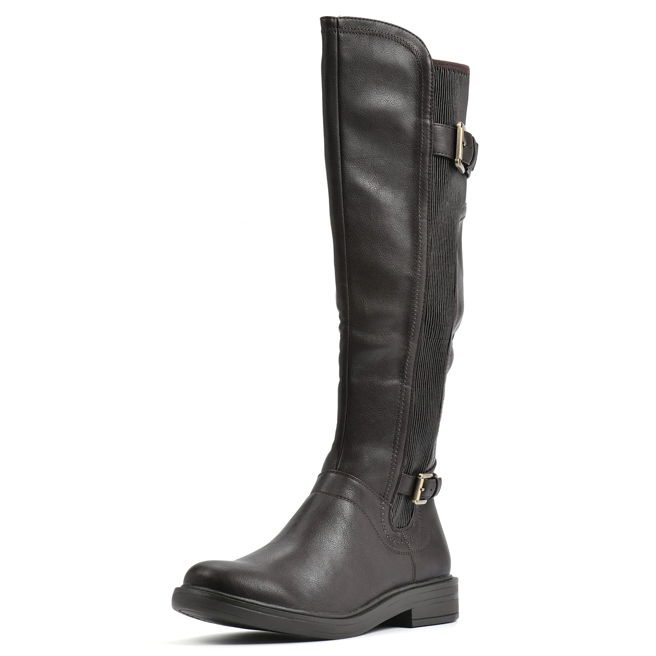 WHITE MOUNTAIN Shoes Meditate Women's Tall Riding Boot, Dk Brown/Smooth, 10 WC