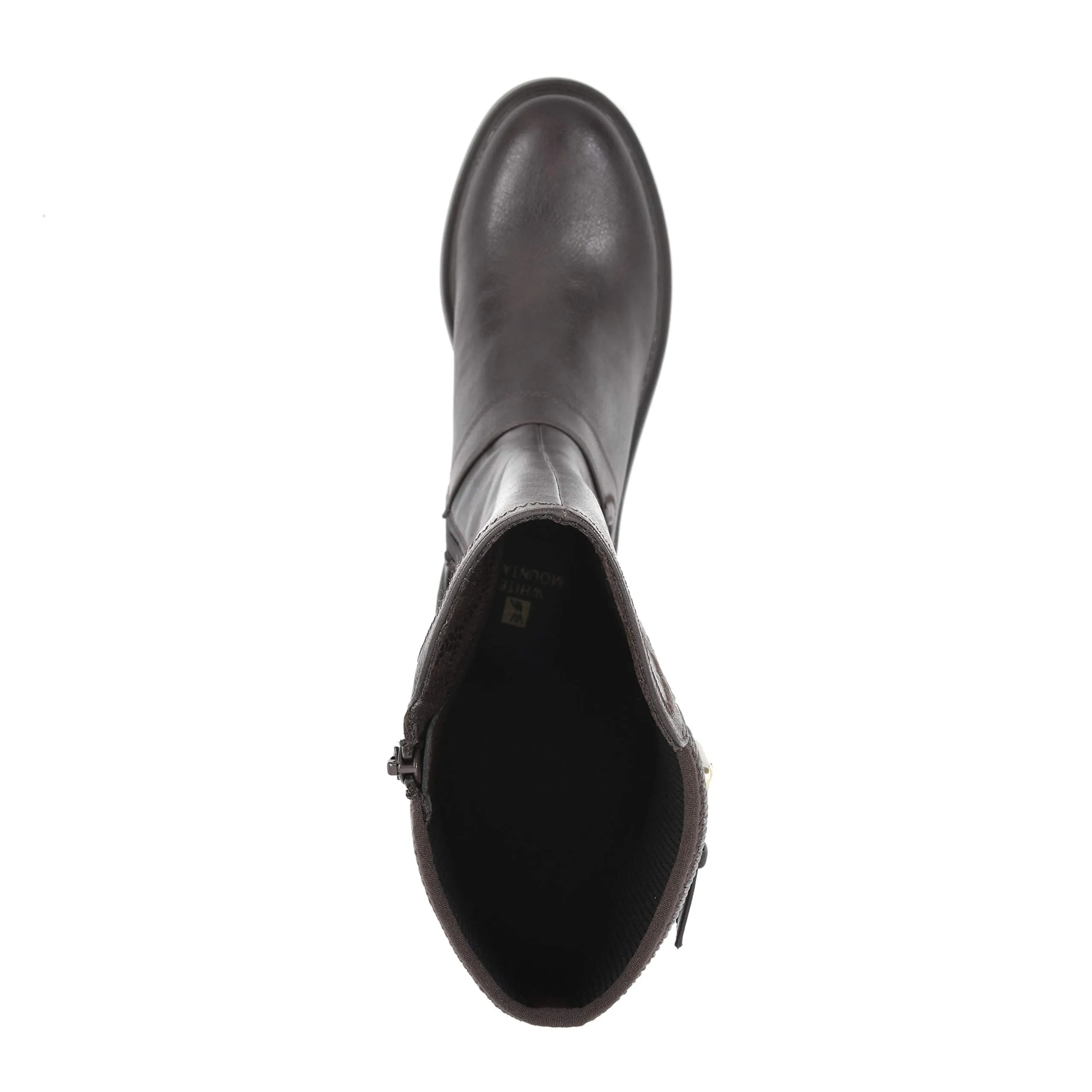 WHITE MOUNTAIN Shoes Meditate Women's Tall Riding Boot, Dk Brown/Smooth, 10 WC