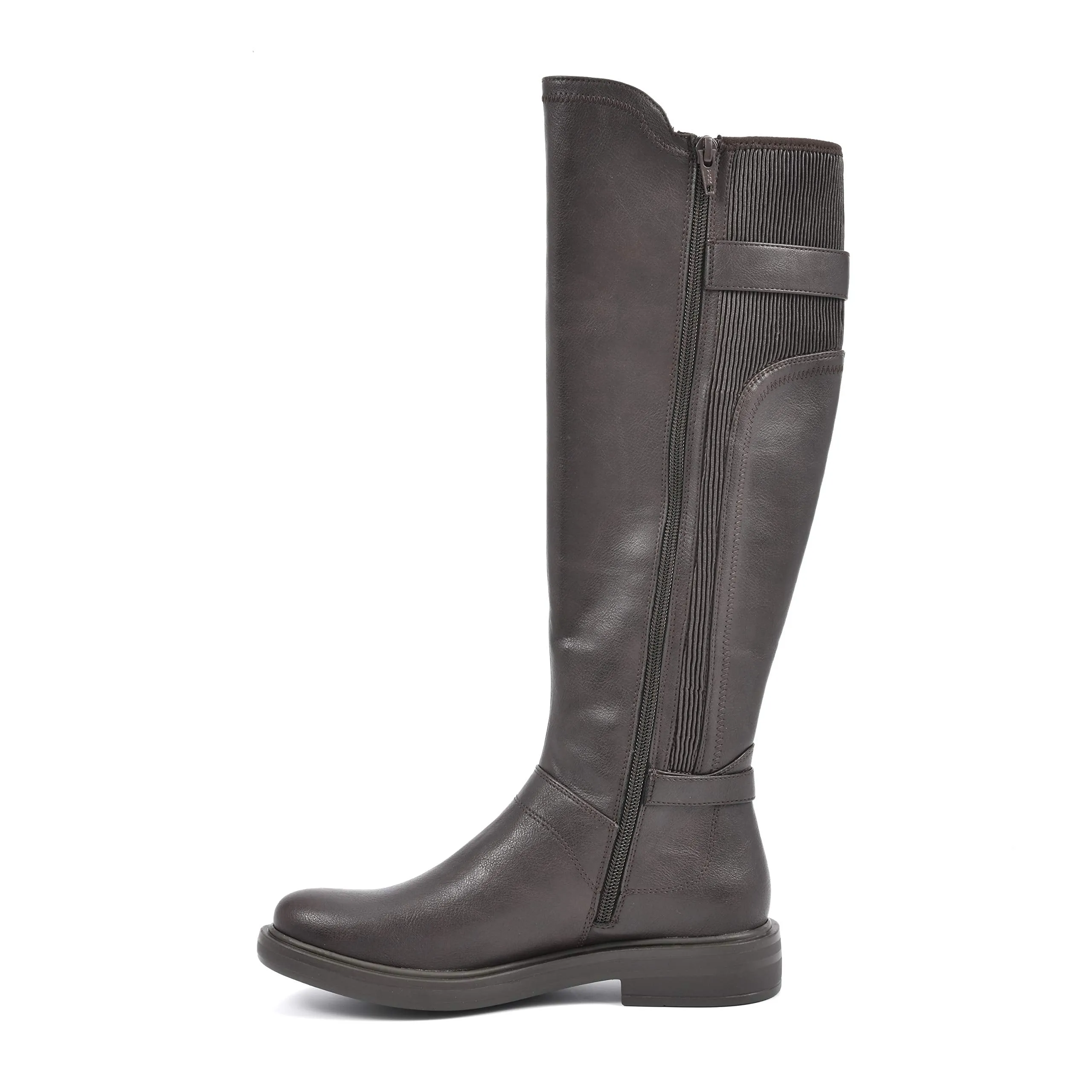 WHITE MOUNTAIN Shoes Meditate Women's Tall Riding Boot, Dk Brown/Smooth, 10 WC