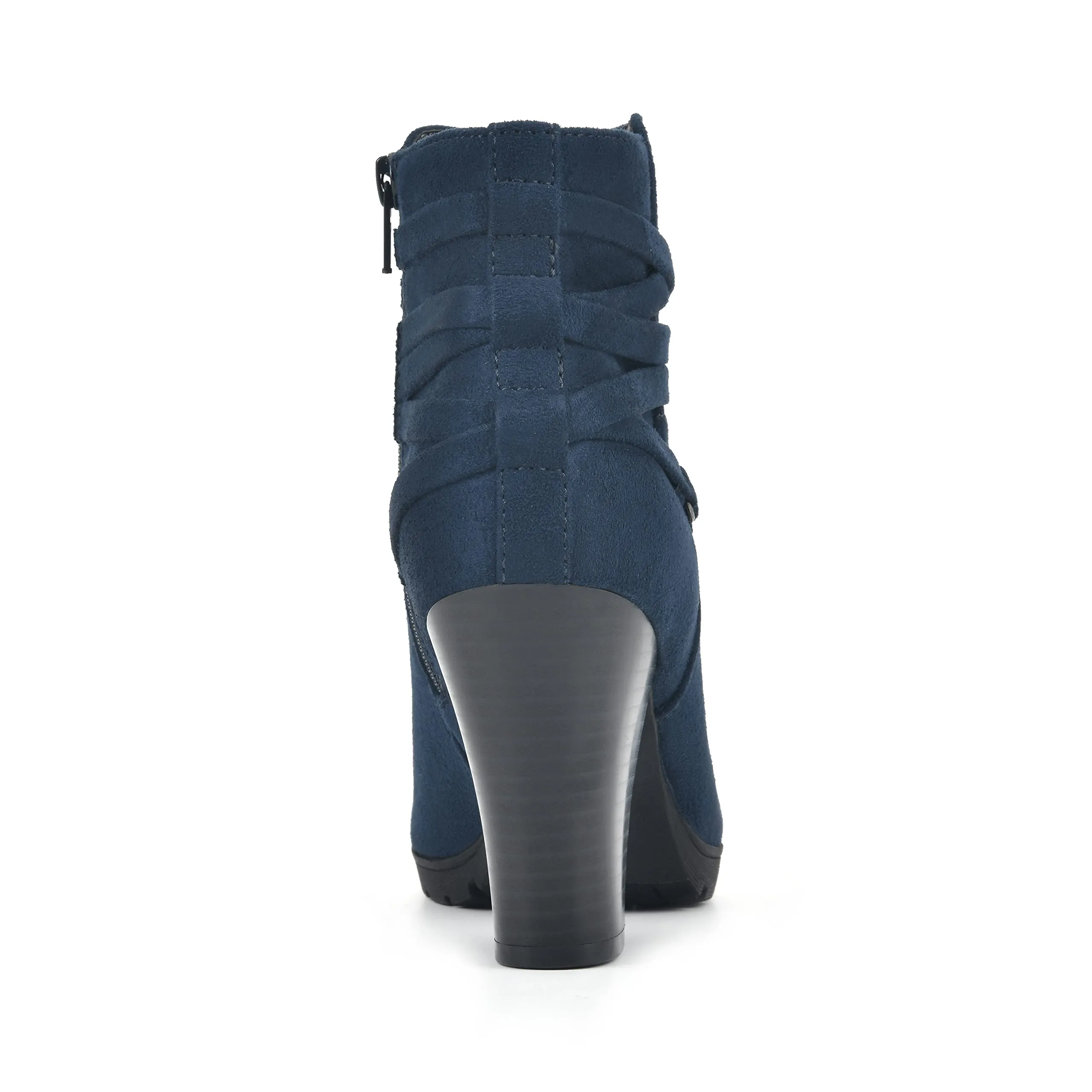 WHITE MOUNTAIN Shoes Women's Spade Bootie, Midnight/Suedette, 6 M