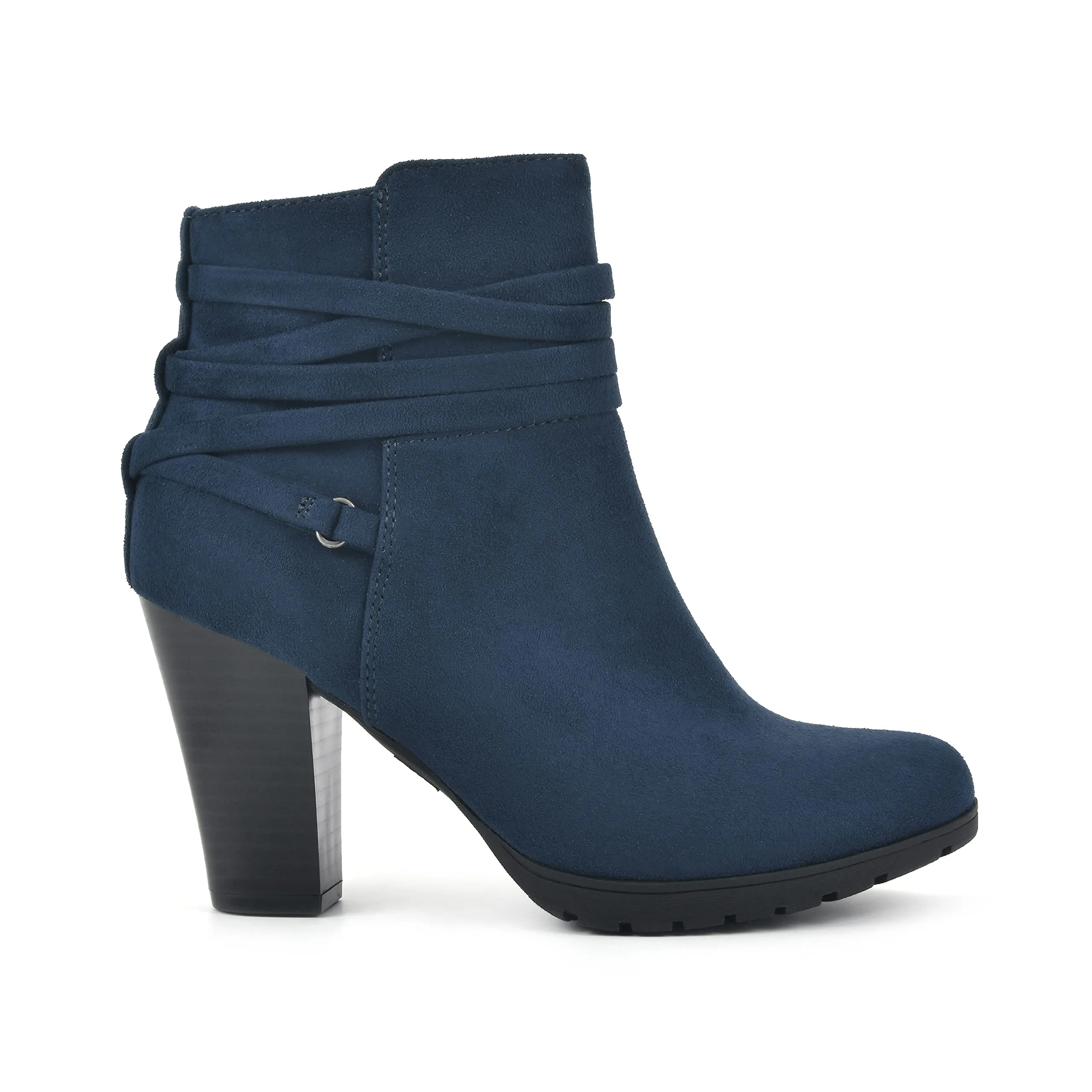 WHITE MOUNTAIN Shoes Women's Spade Bootie, Midnight/Suedette, 6 M