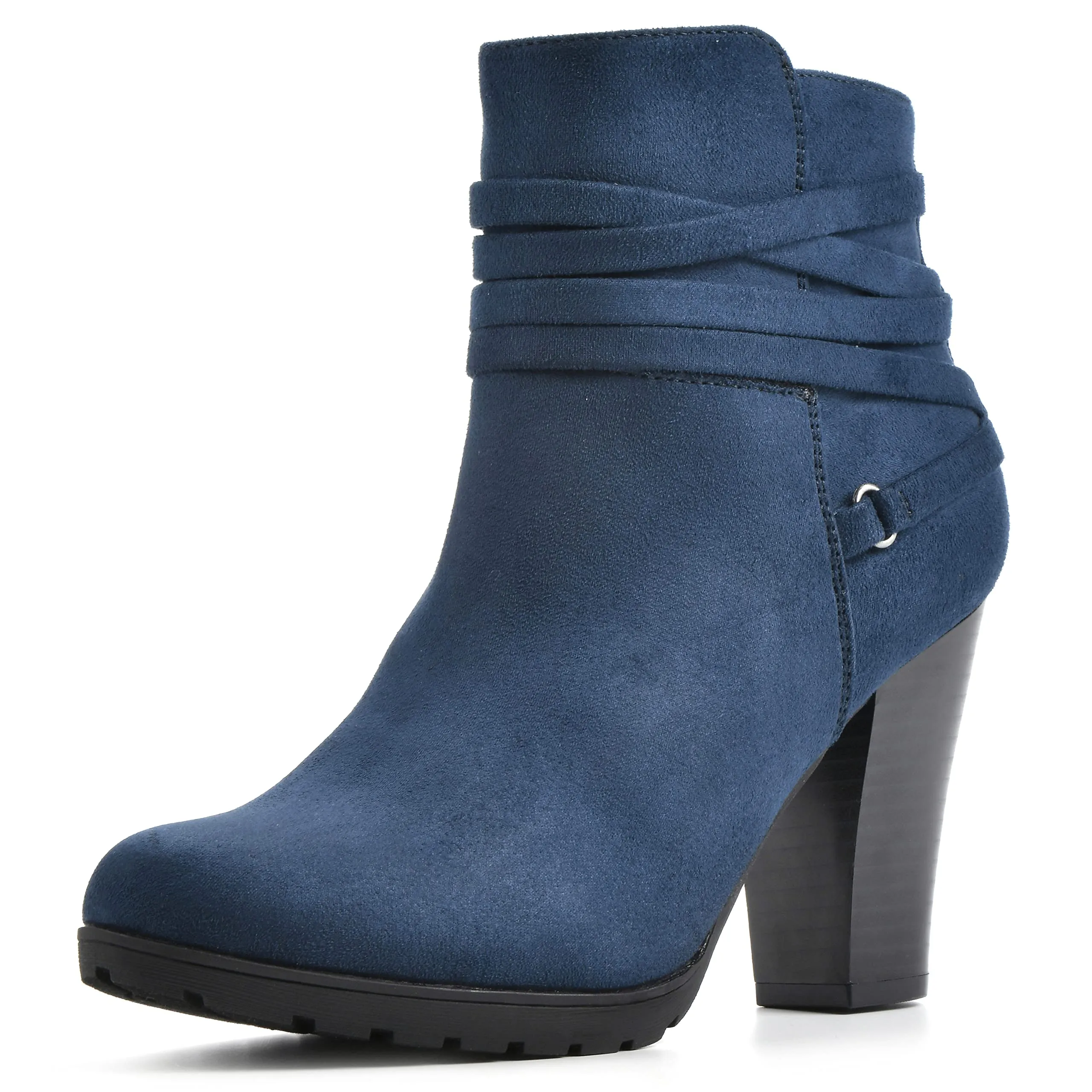 WHITE MOUNTAIN Shoes Women's Spade Bootie, Midnight/Suedette, 6 M