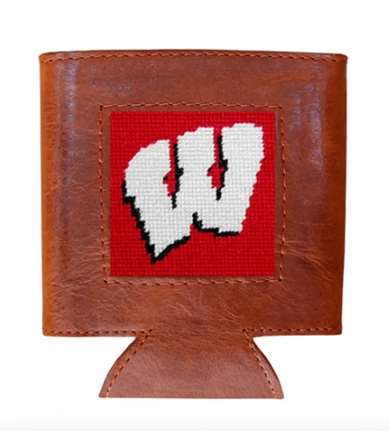 WISCONSIN NEEDLEPOINT CAN COOLER