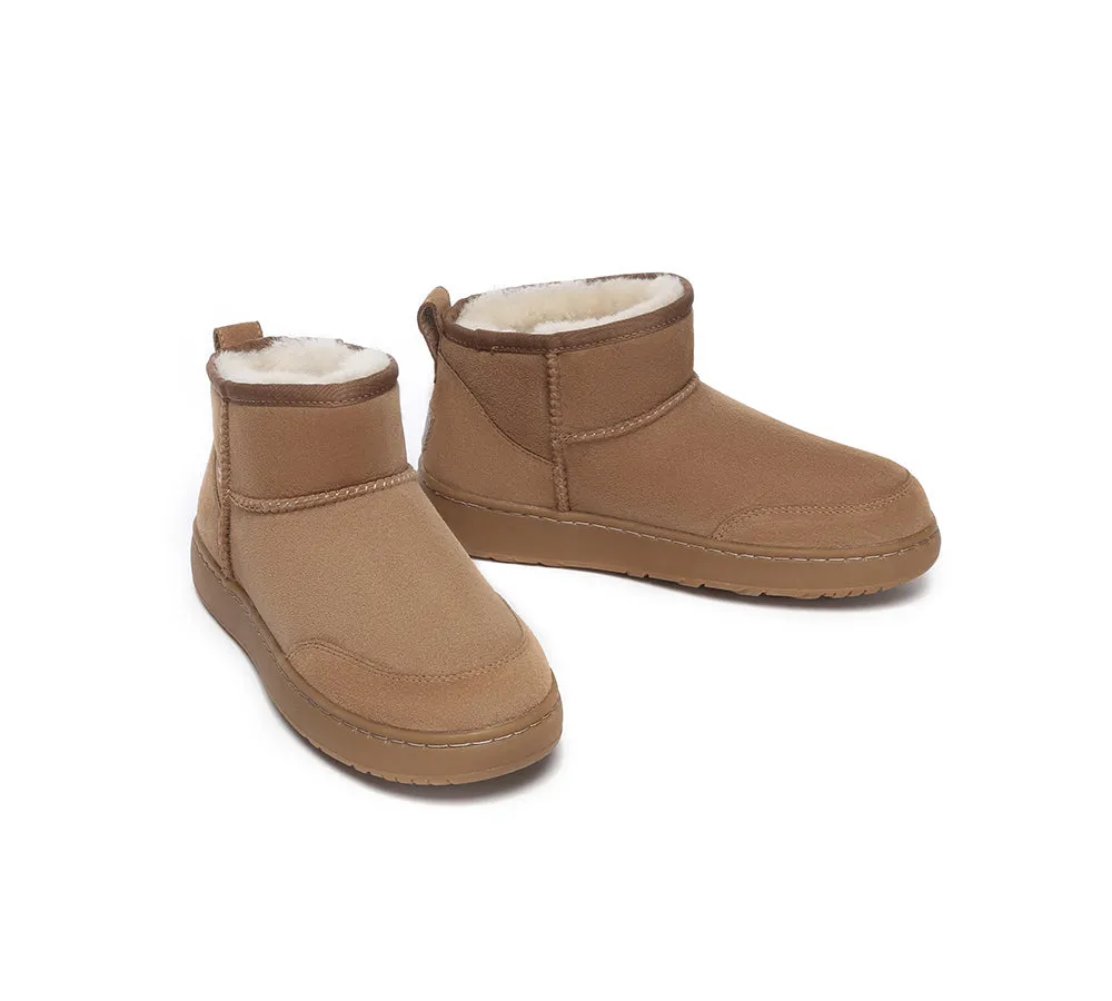 Women Men Sheepskin Wool Ankle Ultra Mini Outdoor Boots