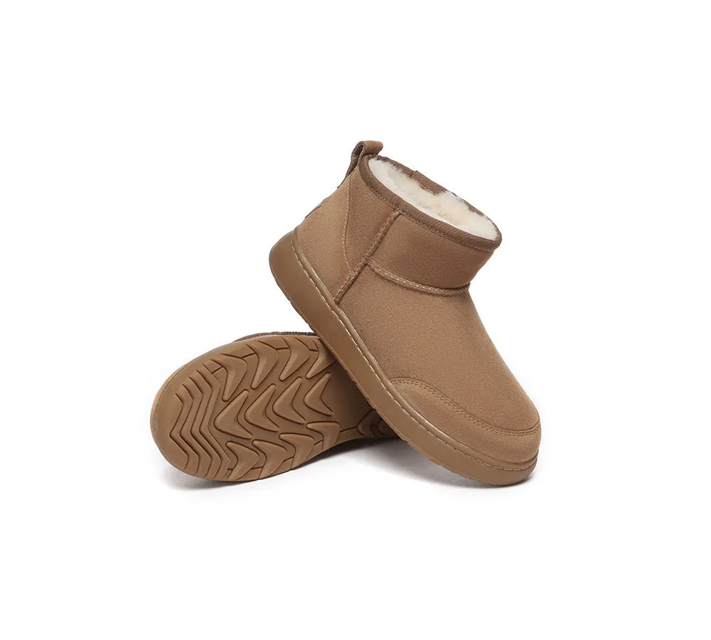 Women Men Sheepskin Wool Ankle Ultra Mini Outdoor Boots