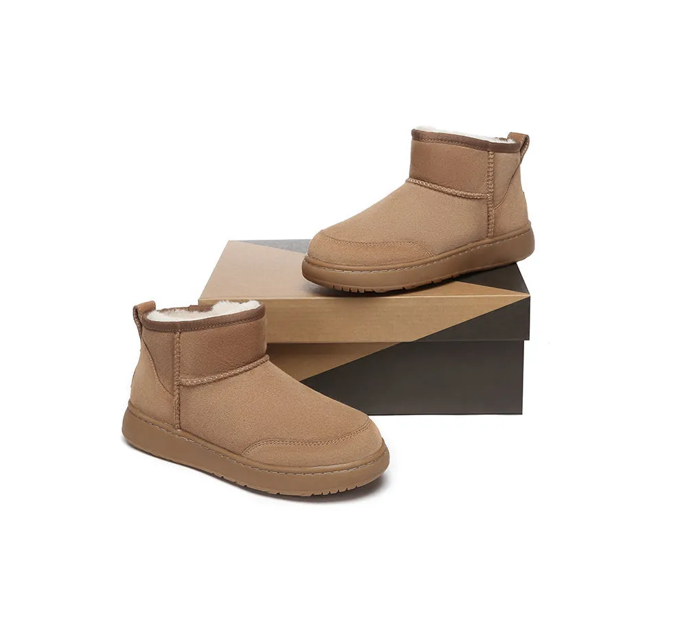Women Men Sheepskin Wool Ankle Ultra Mini Outdoor Boots