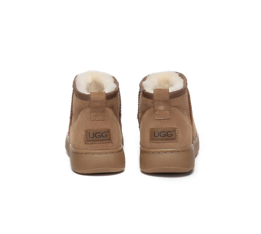 Women Men Sheepskin Wool Ankle Ultra Mini Outdoor Boots