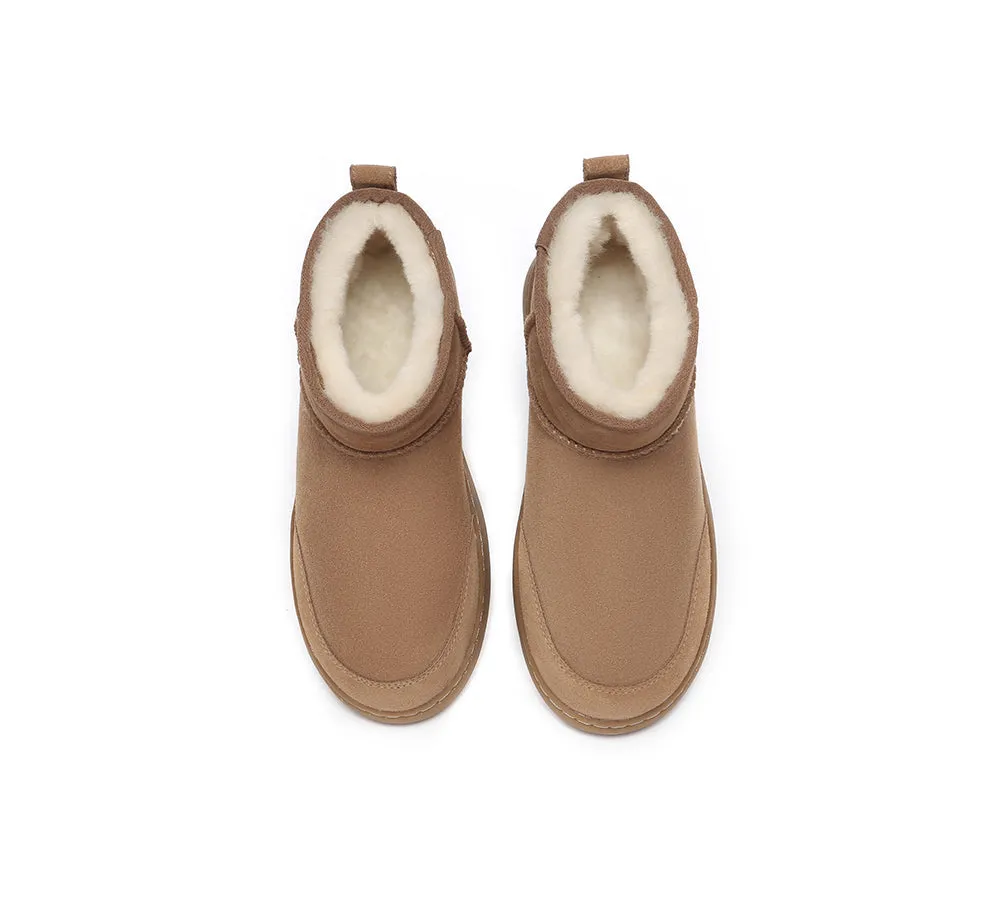Women Men Sheepskin Wool Ankle Ultra Mini Outdoor Boots