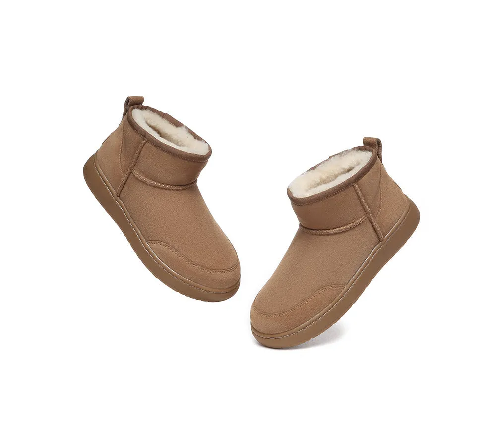 Women Men Sheepskin Wool Ankle Ultra Mini Outdoor Boots