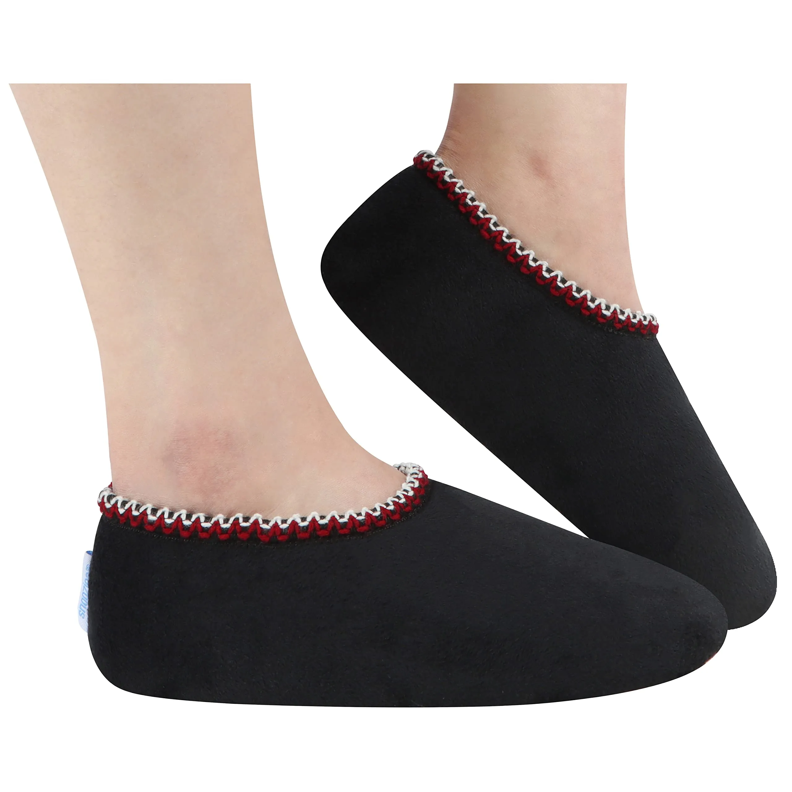 Women Solid Black Slippers, Fuzzy Nonslip, Lightweight Slippers  Slipper