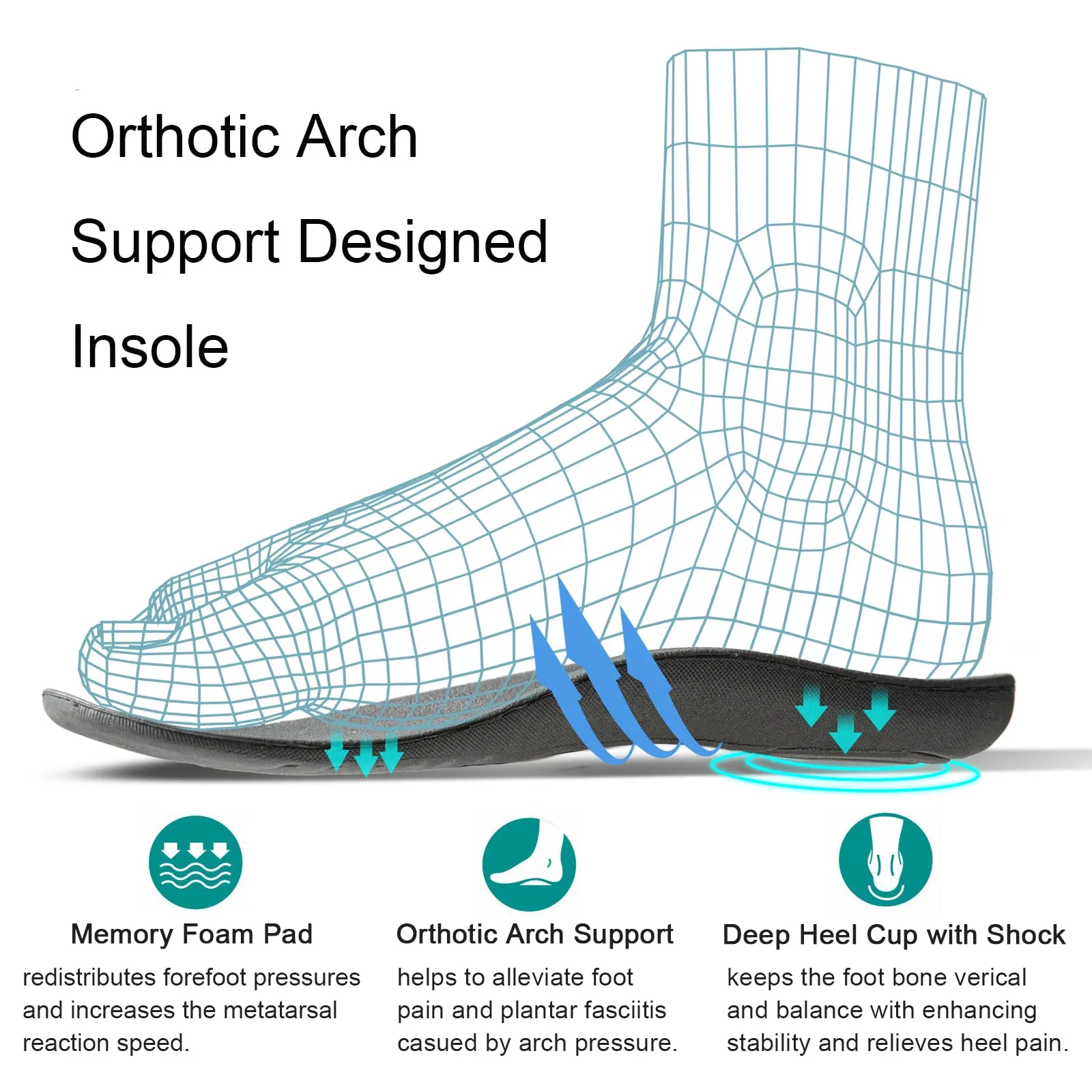 Women's Adjustable Orthotic Arch Support Slippers