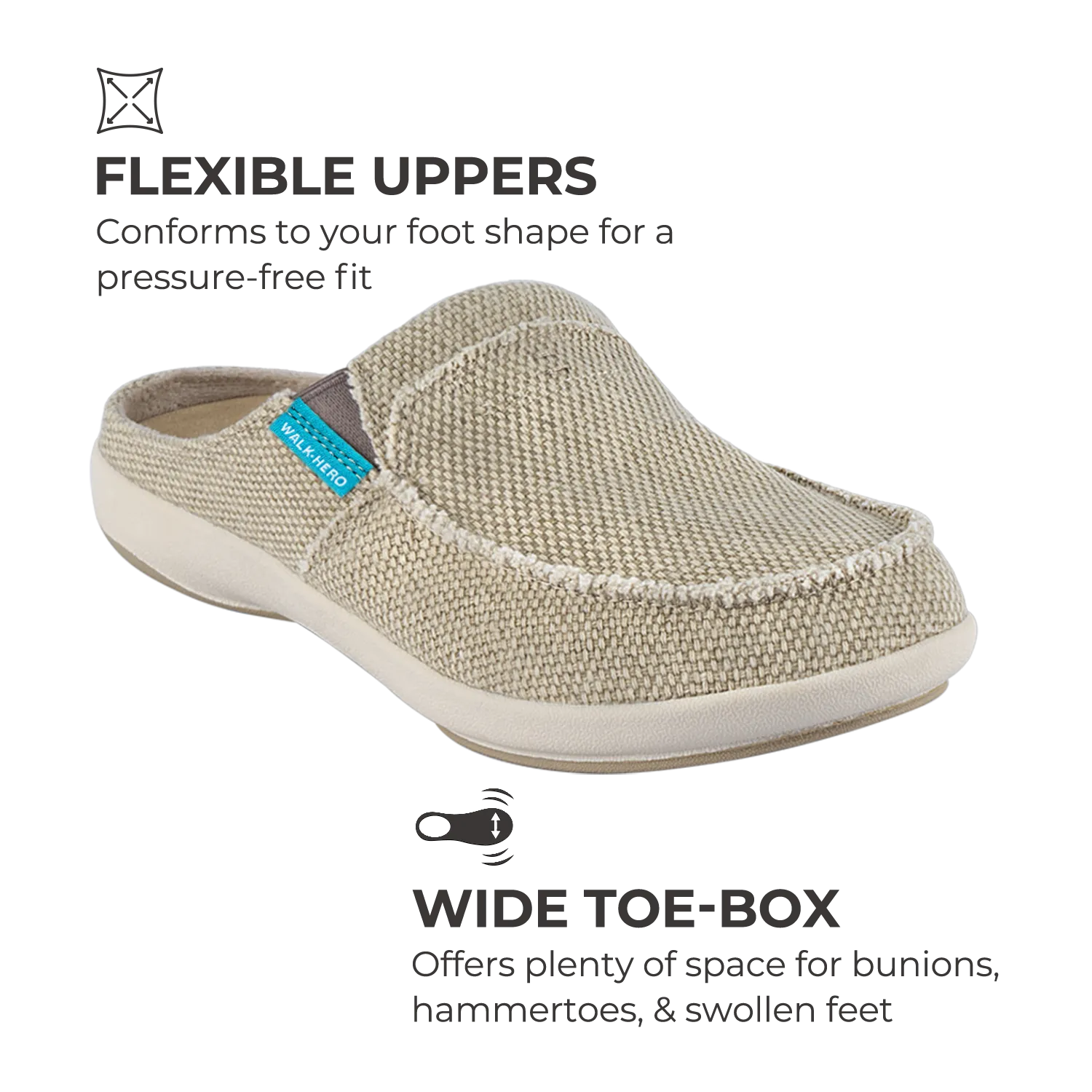 Women's Canvas Arch Support Slippers