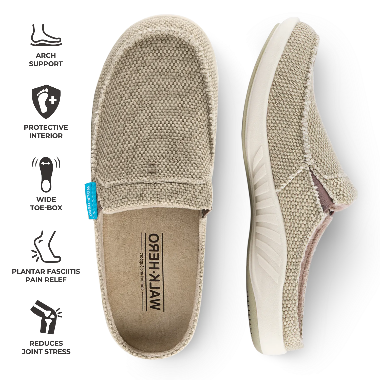Women's Canvas Arch Support Slippers