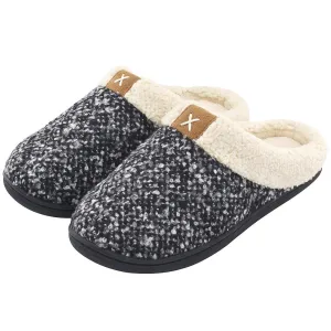 Women's Cozy Memory Foam Slippers Fuzzy Wool-Like Plush Fleece Lined