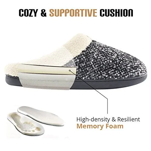 Women's Cozy Memory Foam Slippers Fuzzy Wool-Like Plush Fleece Lined
