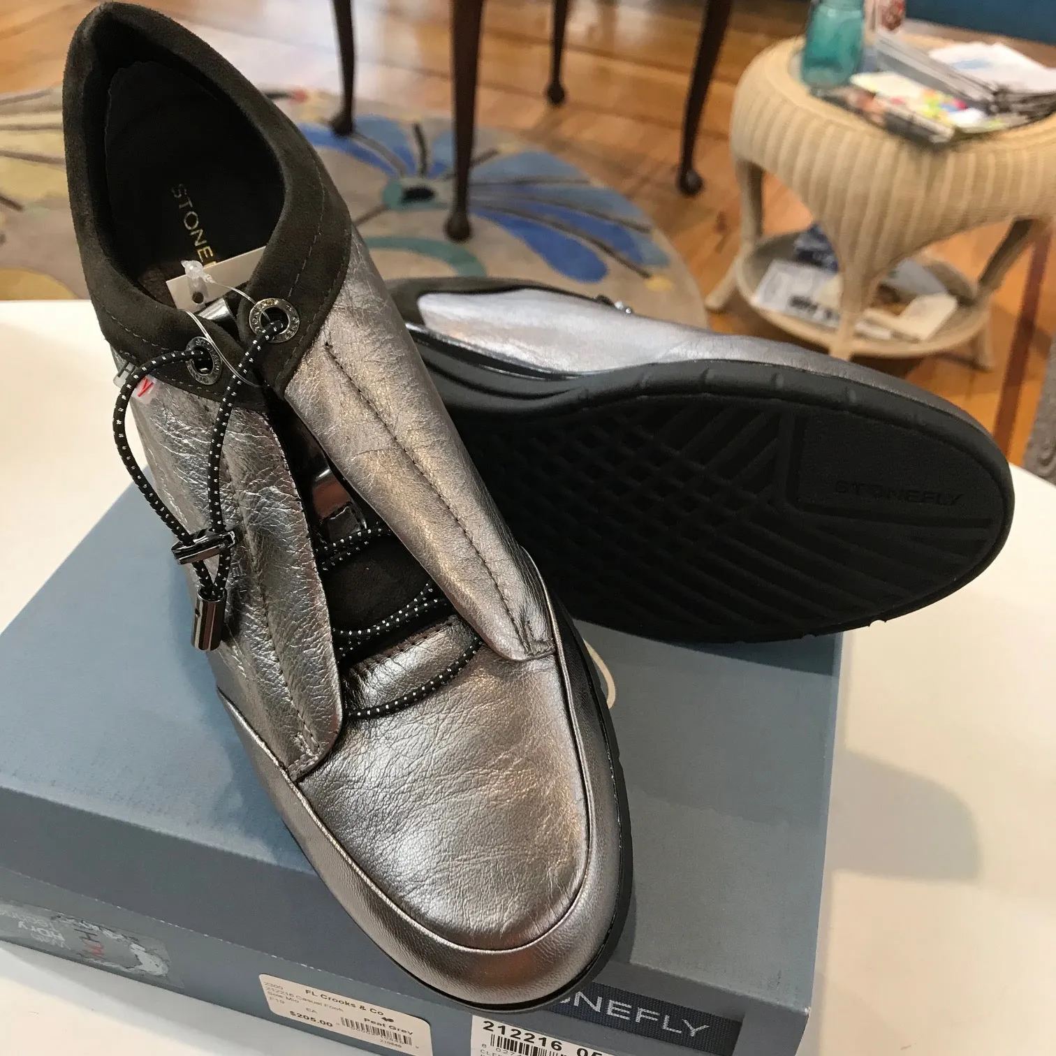 Women's Stonefly | Cleryn Leather Goat Suede Lace Shoes | Peat Gray
