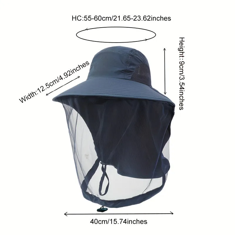 Women's Summer Bucket Hat with Net Mesh – Anti-Mosquito & Breathable Design