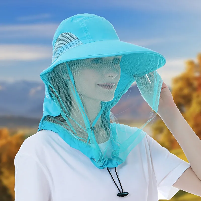Women's Summer Bucket Hat with Net Mesh – Anti-Mosquito & Breathable Design