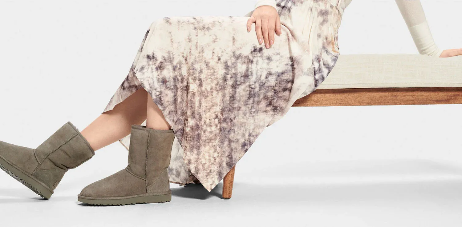 Women's UGG Classic Short II Grey Sheepskin