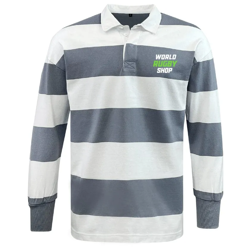 World Rugby Shop Classic Long Sleeve Hooped Rugby Jersey