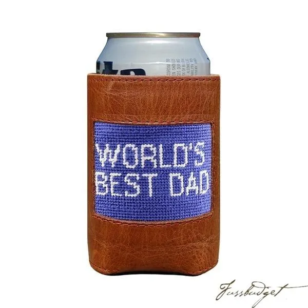 World's Best Dad Needlepoint Can Cooler