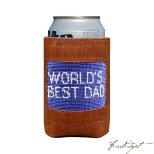 World's Best Dad Needlepoint Can Cooler