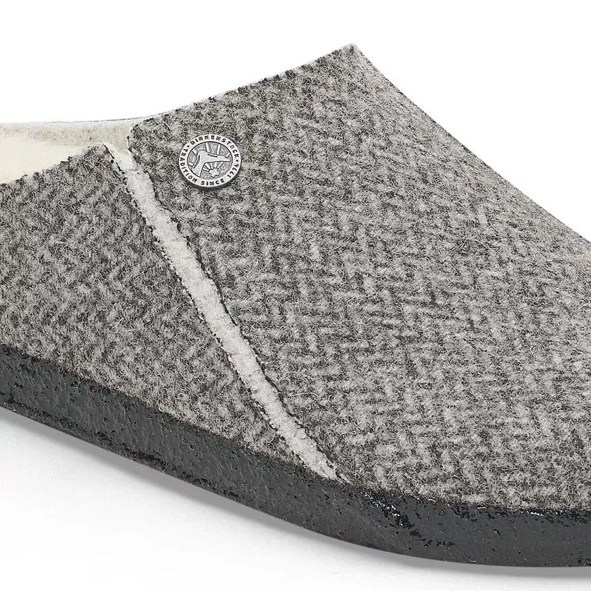 Zermatt Shearling Wool Felt - Herringbone Gray - Narrow Fit