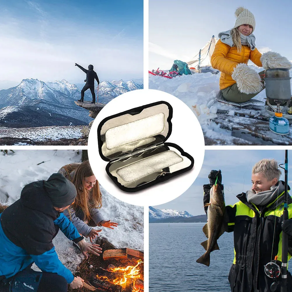 Zinc Alloy Charcoal Heated Warmer Reusable Outdoor Hand Warmer Small Handy Warmer Heater for Outdoor Camping Hiking Fishing